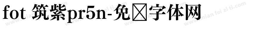 fot 筑紫pr5n字体转换